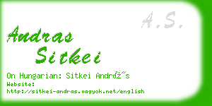 andras sitkei business card